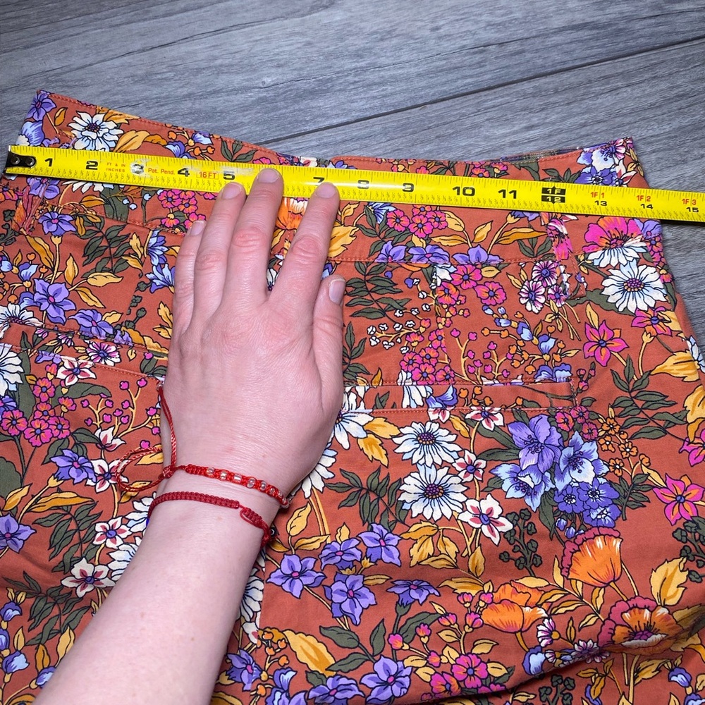 EUC Anthropologie Maeve Floral Wide Leg High Waisted Cropped Pants - Picture 15 of 16